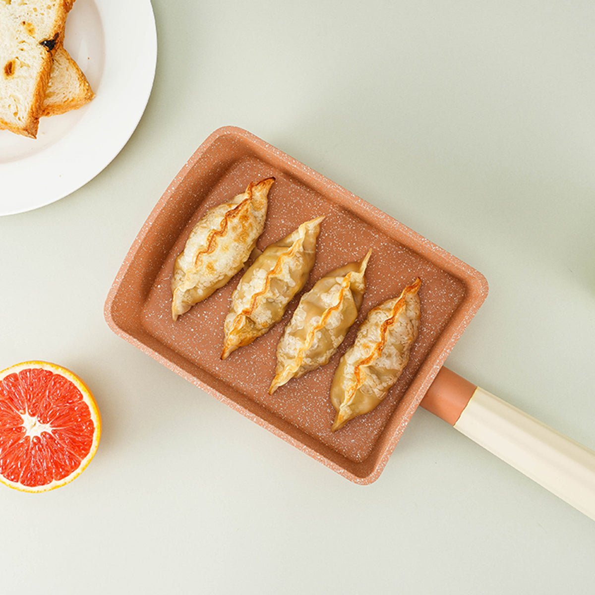Cactus Baby Food Cooking Orange Fry Pan-4