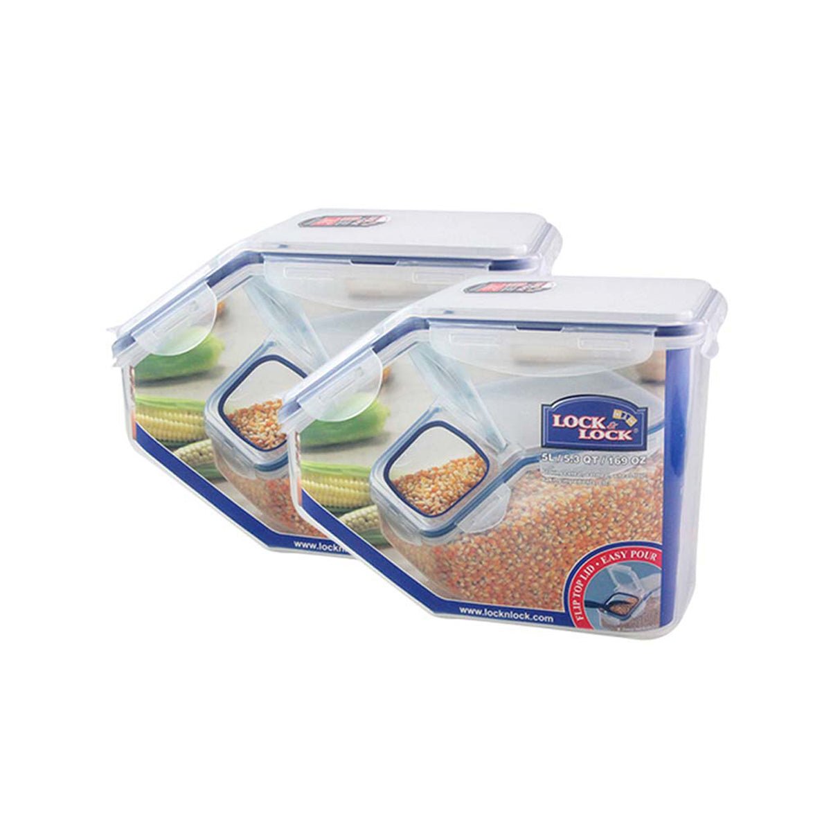 Classic 2pc Rectangular Tapered Blue Food Container Set 10L -0