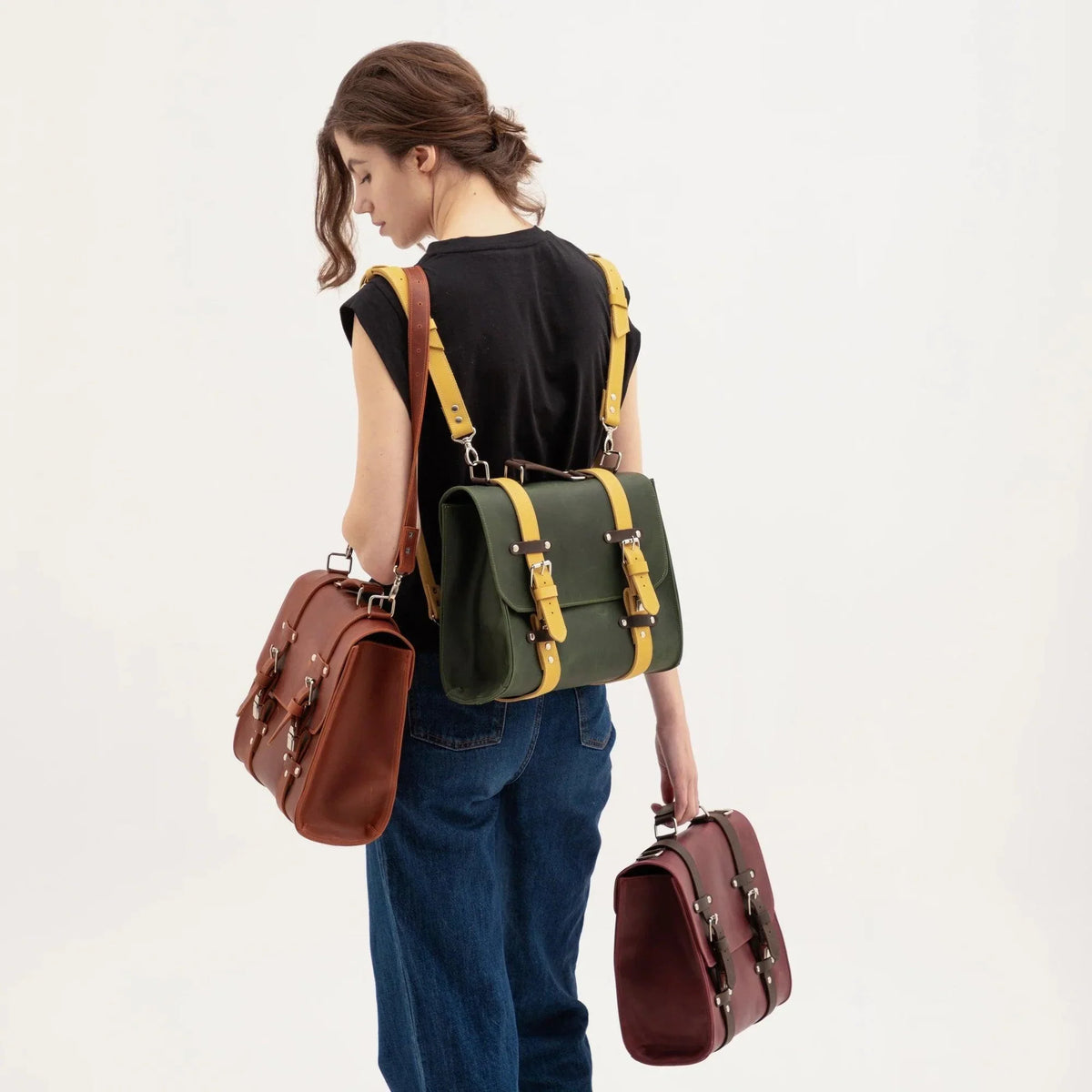 Genuine Leather Briefcase Bag-TORONATA Lora | Handcrafted Women Professional Work Bag-5