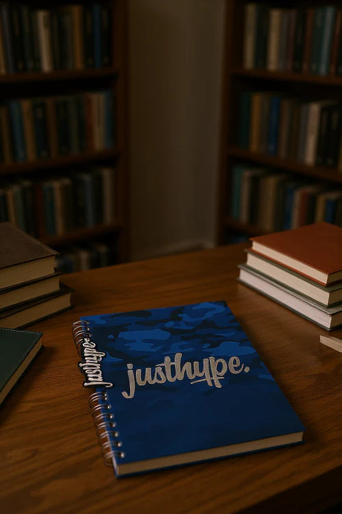 Just Hype Navy Blue Sleek Camouflaged Notebook