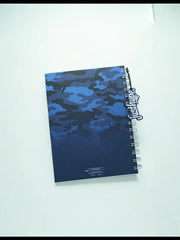 Just Hype Navy Blue Sleek Camouflaged Notebook