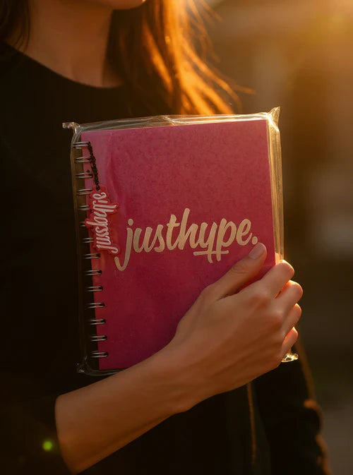 Just Hype Pink Sleek Notebook – Licensed Urban Charm