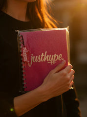 Just Hype Pink Sleek Notebook – Licensed Urban Charm