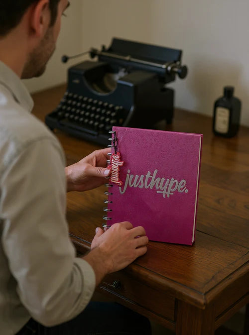 Just Hype Pink Sleek Notebook – Licensed Urban Charm