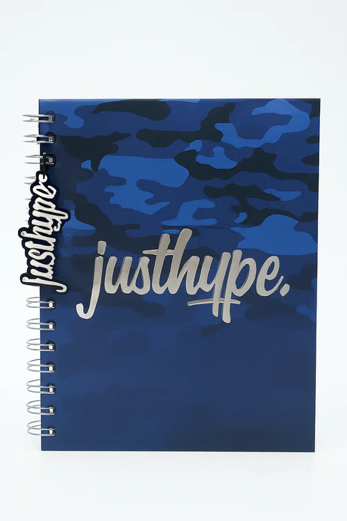 Just Hype Navy Blue Sleek Camouflaged Notebook