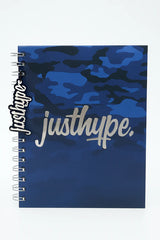 Just Hype Navy Blue Sleek Camouflaged Notebook