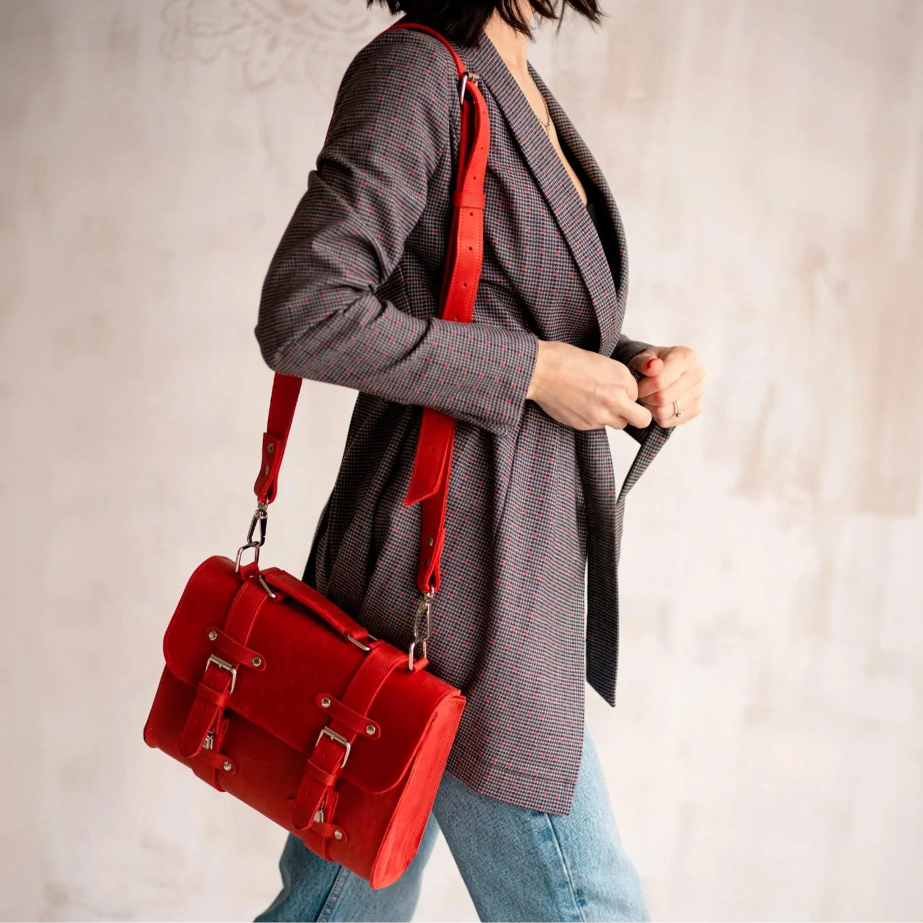 Genuine Leather Briefcase Bag-TORONATA Lora | Handcrafted Women Professional Work Bag-8