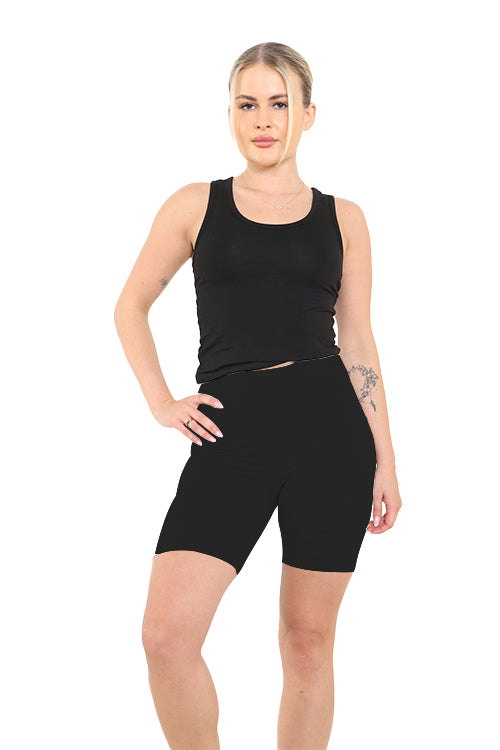 Crazy Chick Women’s Black Cotton Cycling Shorts -0