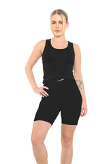 Crazy Chick Women’s Black Cotton Cycling Shorts -0