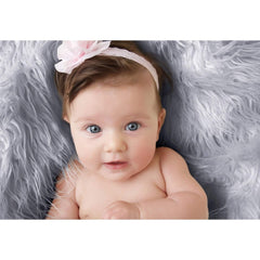 Luxury Faux Fur Baby Blanket  - grey-3