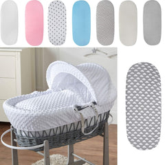 Moses Basket Jersey Fitted Sheet 100% Cotton - Pack Of 4-0