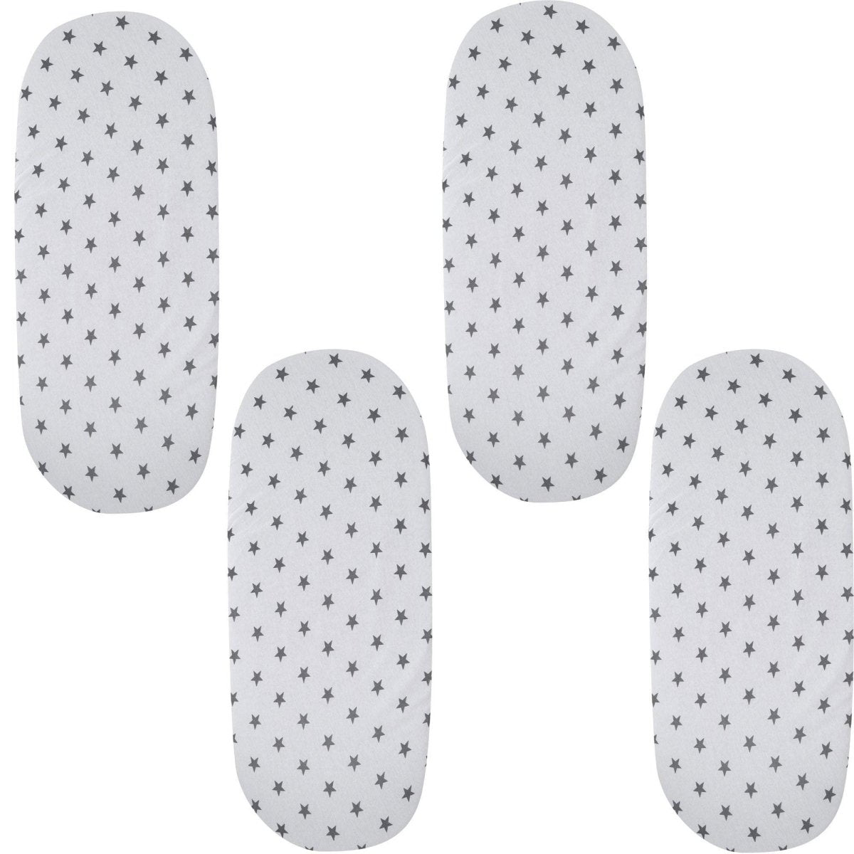 Moses Basket Jersey Fitted Sheet 100% Cotton - Pack Of 4-7